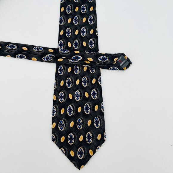 Robert Talbott Best of Class Nordstrom 100% Silk Gray Blue Crosses - Picture 3 of 6